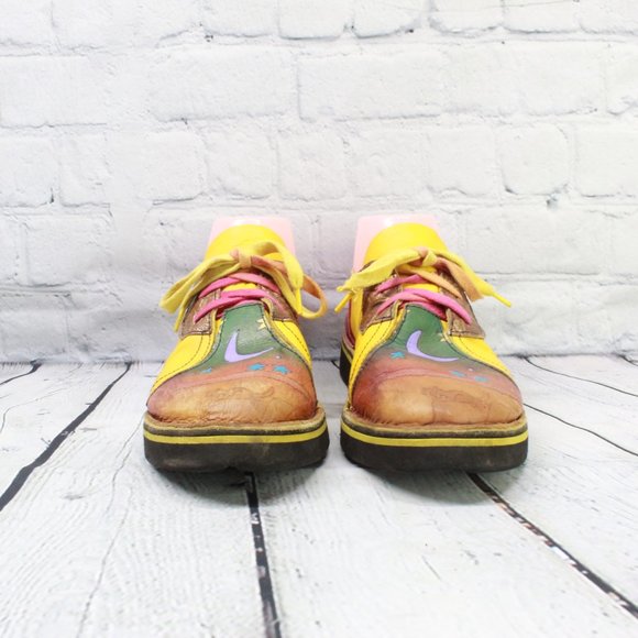 Aquatred By Goodyear Soles Multicolor Moon Stars Leather Oxford Shoes M 5 L 7 - Picture 4 of 9